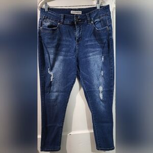 👑🌷👖Royalty (WannabettaButt) Women's Skinny Jean's Mid Rise Ankle Size 16👖